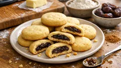 Kruche ciasteczka z pastą daktylową – maślane i pachnące pomarańczą