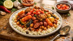 Kuskus z kurczakiem z Thermomixa – puszysty i w gęstym sosie pomidorowym