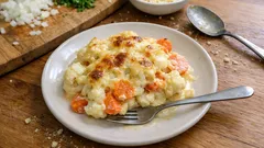 Zapiekanka z kalafiora i marchewki – kremowa, delikatna i gotowa w 30 minut