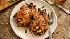 Pieczone przepiórki z jabłkami i majerankiem – świąteczny obiad bez komplikacji