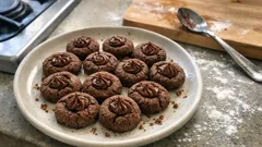 Ciasteczka z Nutellą z 3 składników – miękkie, z wgłębieniem i kremową dekoracją