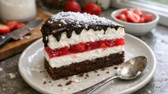 Warstwowe ciasto z galaretką i jogurtem – równe warstwy krok po kroku