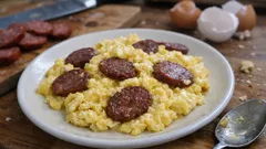 Jajecznica z sucuk: 2 składniki i gotowe — tureckie śniadanie z patelni w 10 minut