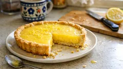 Tarta cytrynowa na kruchym spodzie – gładki krem, który zawsze się udaje