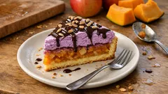 Kruche ciasto z jabłkami i dynią, bezą i słonecznikiem – warstwowy hit na jesień