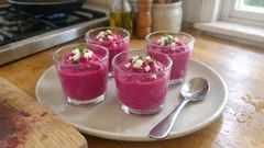 Mus z buraka w szklankach: kremowa przystawka z 3 składników, gotowa w kilka minut