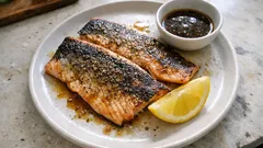 Grillowany pstrąg z sansho i sojowo-cytrynowym dressingiem – lekki obiad w 15 minut