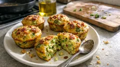 Mini flany brokułowe z parmezanem – prosta przystawka z formy do muffinek