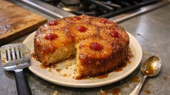 Ciasto ananasowe do góry nogami z karmelem – wilgotne i zawsze się udaje