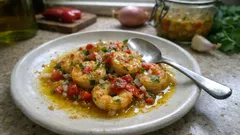 Marynowane krewetki w oliwie z curry i piquillo – tapas gotowe w 30 minut