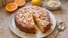 Sycylijskie ciasto pomarańczowo-migdałowe – wilgotne i długo świeże
