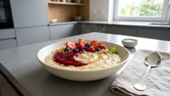 Jaglanka z owocami na mleku – kremowa i bez goryczki, krok po kroku