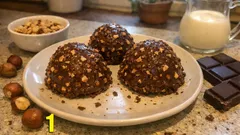 Czekoladowe kopułki rocher jak Ferrero Rocher – z musem pralinowym i chrupiącym spodem