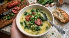 Portugalski kapuśniak z jarmużem i chorizo – kremowy dzięki ziemniakom