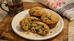 Muffiny z zielonymi pomidorami – wilgotne, korzenne i z rodzynkami (prosty przepis)