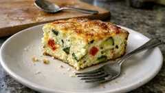 Lekki flan z cukinii i czerwonej papryki – kremowa zapiekanka, która zawsze się udaje