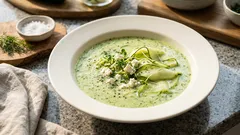 Chłodnik z cukinii z maślanką i ogórkiem – bez gotowania, idealny na upały