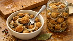 Panierowane grzyby w zalewie octowej – chrupiąca przekąska do słoików