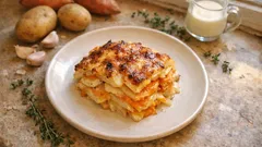 Gratin z ziemniaków i batatów: kremowa zapiekanka, która zawsze się udaje