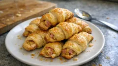 Mini rogaliki apéro z ciasta francuskiego – chrupiąca przekąska w 15 minut