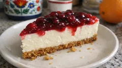 Świąteczny sernik z żurawiną i pomarańczą – kremowy, z białą czekoladą